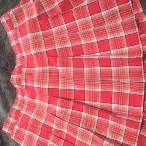 AERIE skirt classic school girl red pleated stretch skirt size xxl
